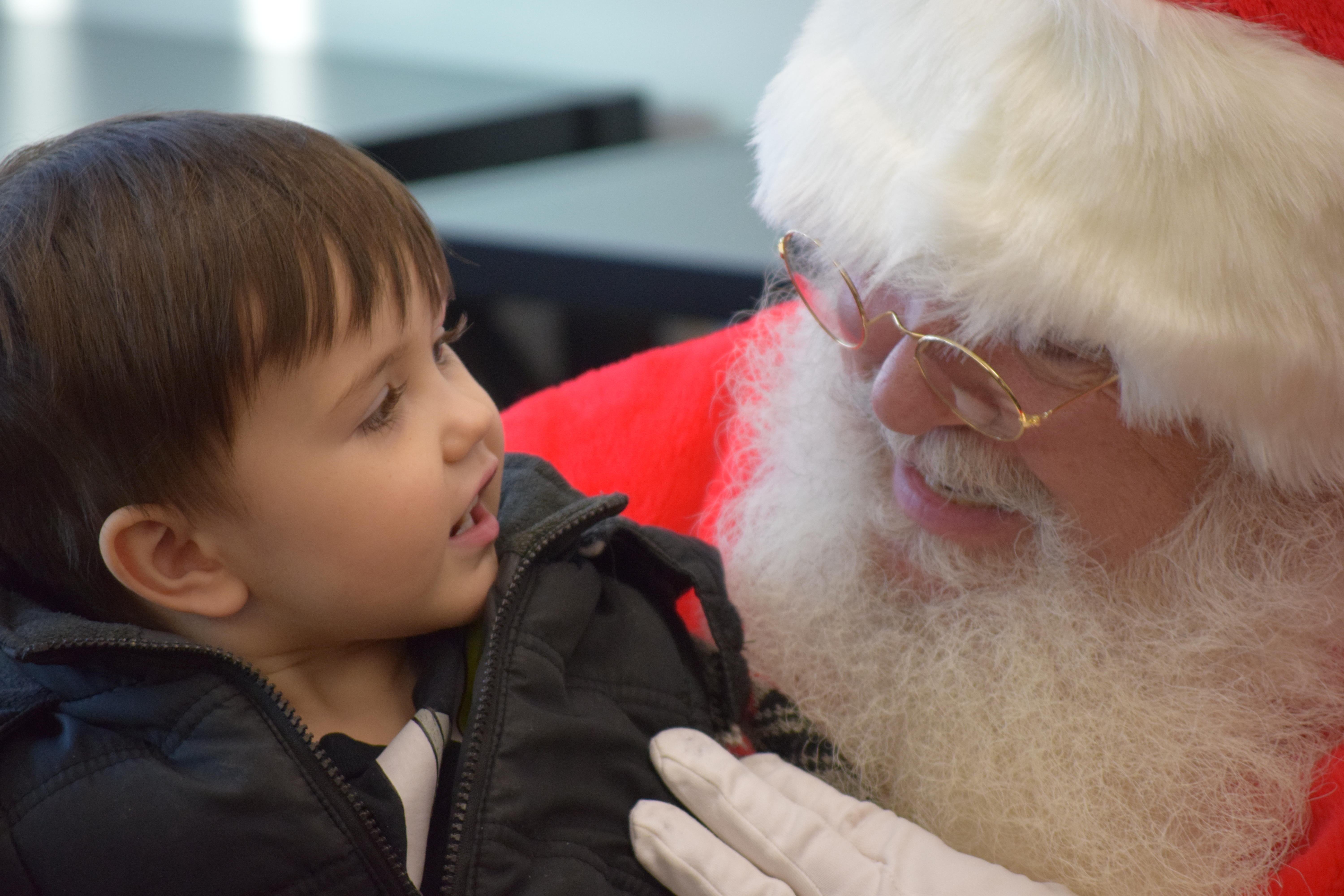 Young Boy with Santa